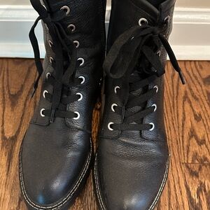 Black Lace-Up Boots